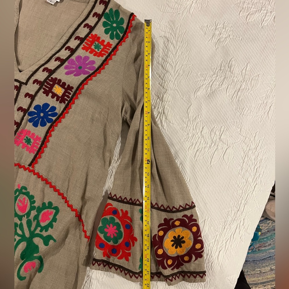 Ivy Jane boho dress with fun embroidery detail, large - Picture 7 of 9